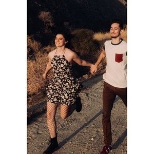 f21 halter open back skater dress